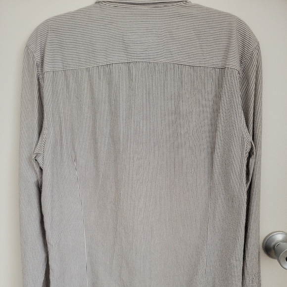 Mens Diesel Dress Shirt Size Large White with black pin stripe grey - Picture 5 of 5